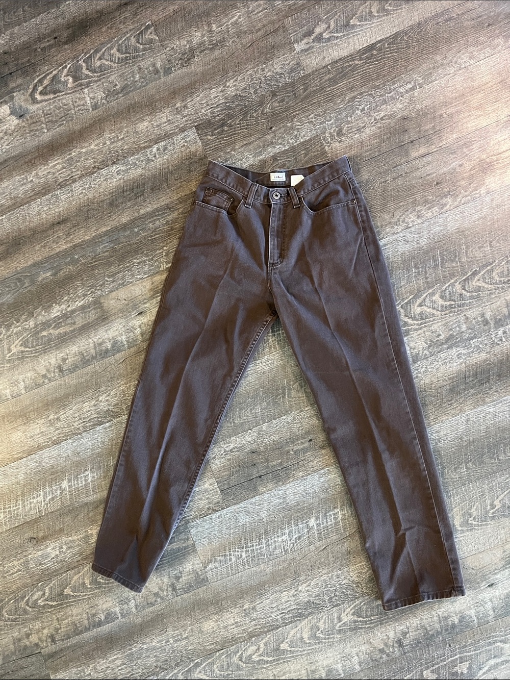 L.L. Bean Brown High-Rise Straight Jeans